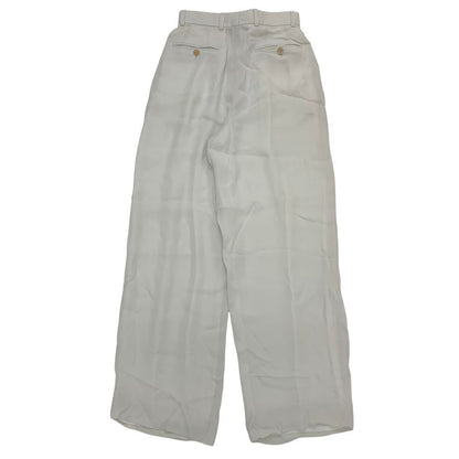 ジョルジオアルマーニ タックパンツ ホワイト レディース サイズ36 GIORGIO ARMANI 【AFB36】