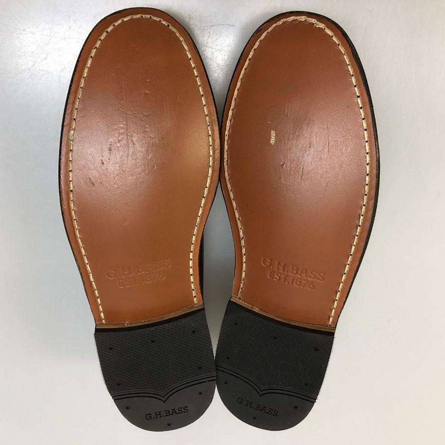 ジーエイチバス ローファー ウィージャンズ ラーソン シボレザー サイズ6 メンズ ブラック G.H.Bass&Co. WEEJUNS LARSON ローファー 約24.0cm【LA】【中古】