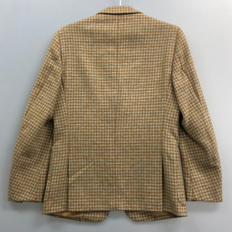 美品◆サルトリアカスタンジア ジャケット ウール チェック ライトブラウン サイズ46 Sartoria Castangia 【AFA16】