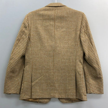 美品◆サルトリアカスタンジア ジャケット ウール チェック ライトブラウン サイズ46 Sartoria Castangia 【AFA16】