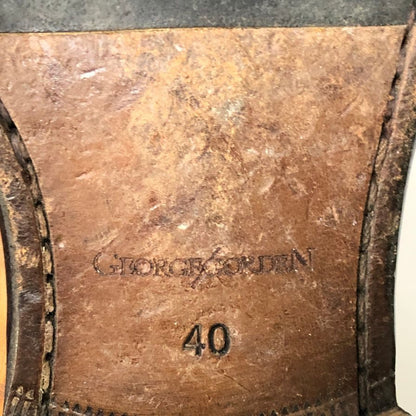 ジョージゴードン レザーシューズ ホールカット メンズ サイズ40 ブラウン GEORGE GORDEN 約25.0cm【PTM2】