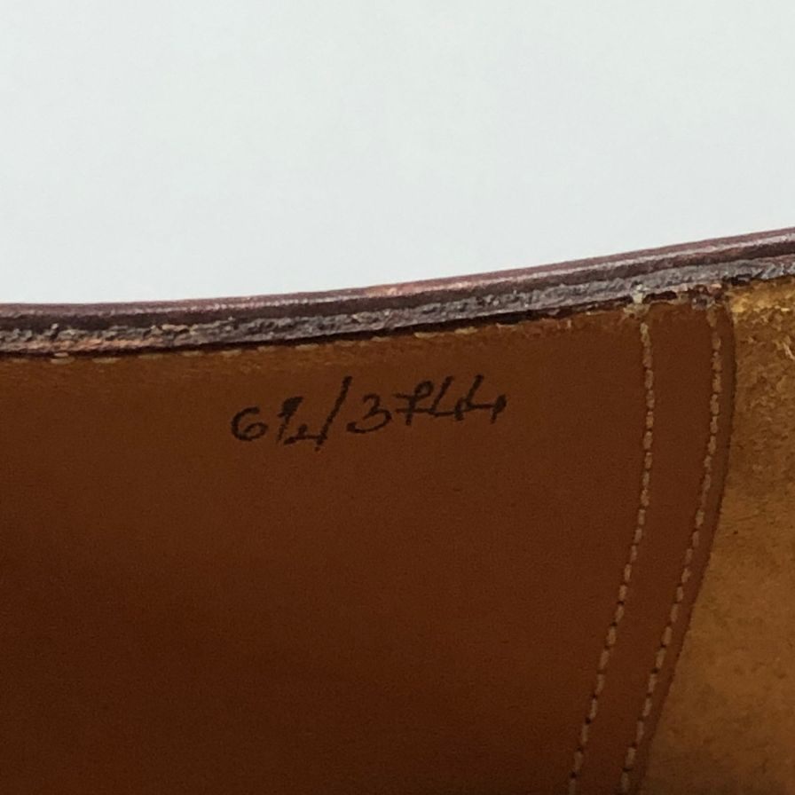 ベルルッティ レザーシューズ ホールカット 3744 メダリオン アシンメトリー カーフ ブラウン サイズUK6.5 メンズ Berluti 約25.5cm【AFC35】