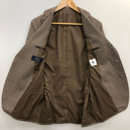 スーツセレクト ウール テーラードジャケット アジャスター付きスラックス SLJP2010 セットアップ ブラウン チェック 千鳥格子 サイズA5 メンズ SUIT SELECT SETUP【AFA4】