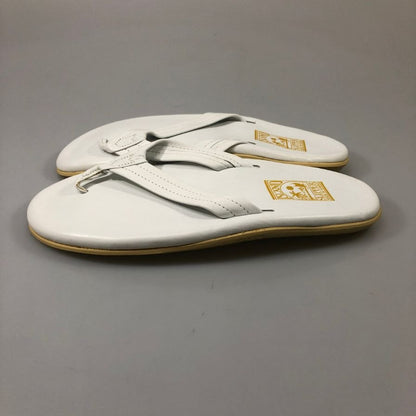 アイランドスリッパ ビーチサンダル レザー ホワイト メンズ サイズ13 ISLAND SLIPPER 約31+cm【AFC51】