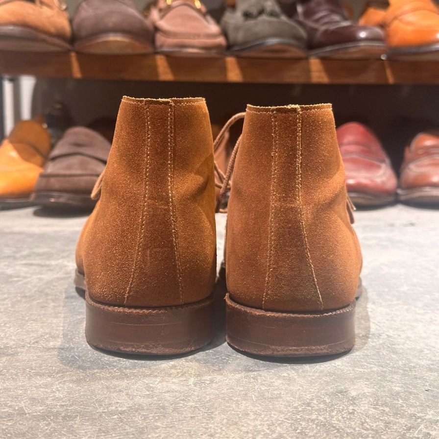 クロケット&ジョーンズ チャッカブーツ チャートシー スエード ブラウン メンズ サイズUK5.5E 224ラスト CROCKETT&JONES ブーツ 約24.0cm【LA】【中古】