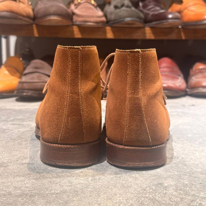 クロケット&ジョーンズ チャッカブーツ チャートシー スエード ブラウン メンズ サイズUK5.5E 224ラスト CROCKETT&JONES ブーツ 約24.0cm【LA】【中古】