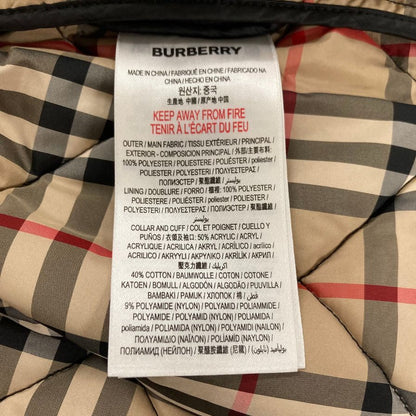 美品◆バーバリー ロンドン フードコート キルティング ノバチェック キッズ サイズ6Y 116cm ブラック BURBERRY LONDON 【AFB36】