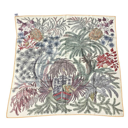 エルメス スカーフ カレ90 ダブルフェイス LE JARDIN DES PEINTRES 画家たちの庭 シルク バイカラー レディース HERMES【AFI20】