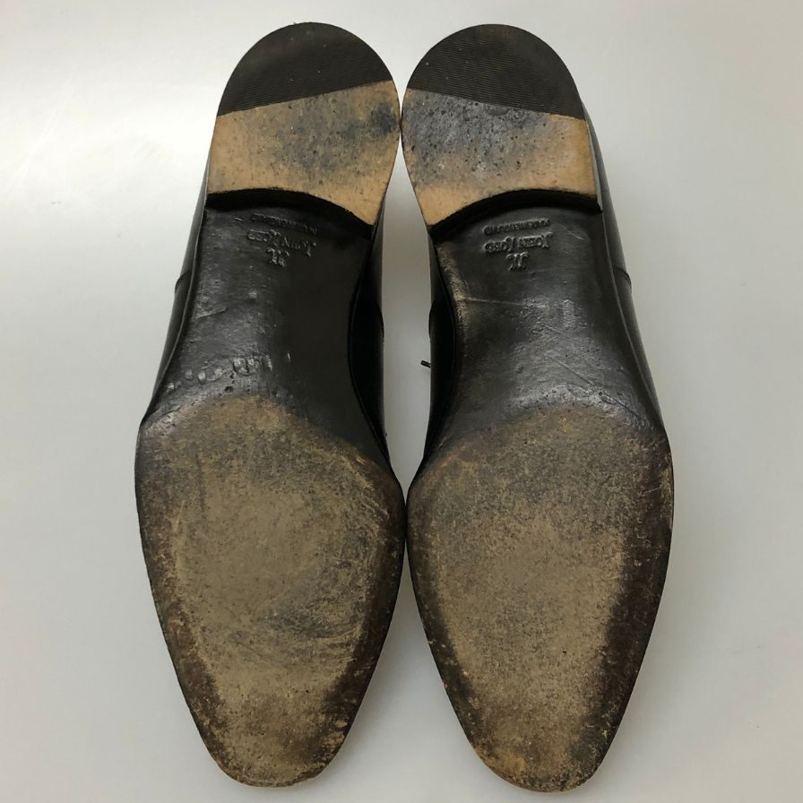 ジョンロブ レザーシューズ フィリップ2 パンチドキャップトゥ 7000ラスト カーフ メンズ サイズUK7E ブラック JOHN LOBB ビジネスシューズ 約25.5cm【LA】【中古】