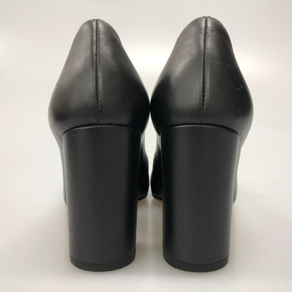 バリー ヒールパンプス ビジューバックル レザー ブラック サイズ34 メンズ BALLY 約20.5cm【AFD15-2】