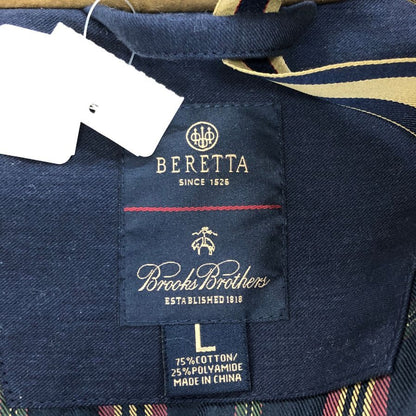 極美品◆ブルックスブラザーズ×ベレッタ ハンティングジャケット メンズ サイズL  ネイビー  Brooks Brothers x Beretta 【AFG1】