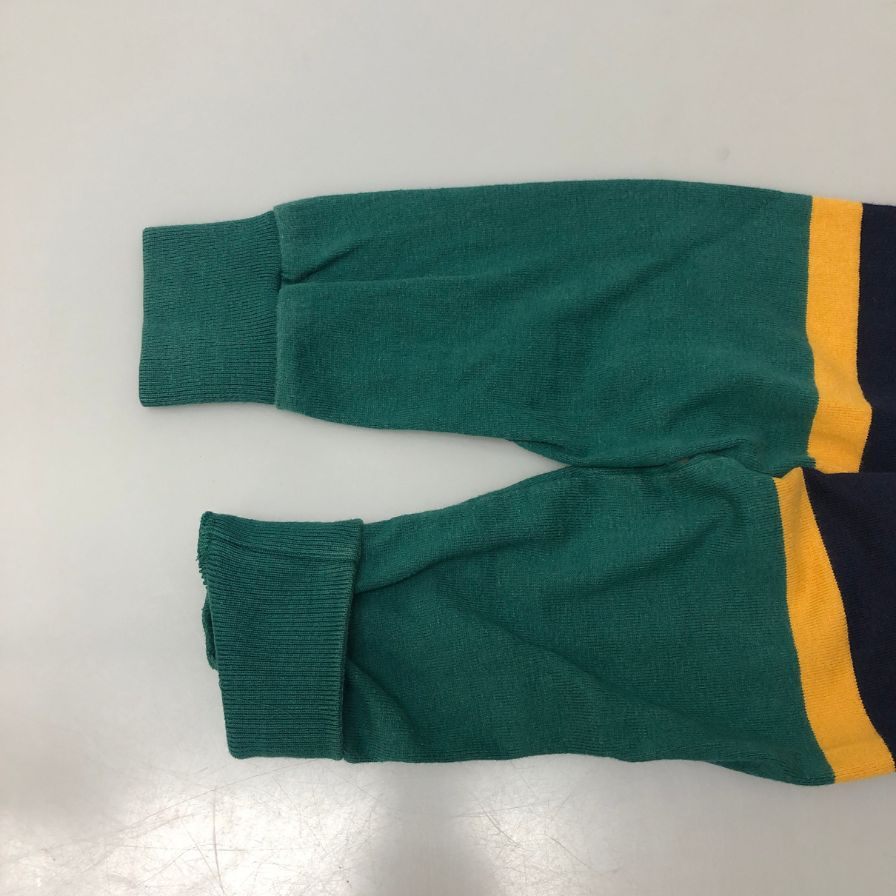 中古■エルエルビーン ラガーシャツ ボーダー グリーン系 サイズM メンズ L.L.Bean 【AFB14】
