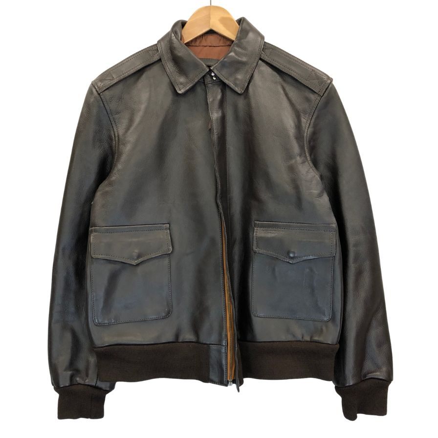 極美品◆YMCLKY MFG レザー ジャケット TYPE A-2 ホースハイド メンズ サイズ38 ブラウン 【AFG1】
