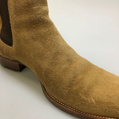 サンローラン パリ サイドゴアブーツ スエード ベージュ サイズUK40.5 SAINT LAURENT  PARIS 約26.5cm【AFC3】
