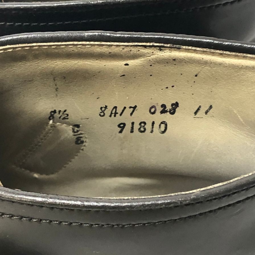オールデン コードバン レザー ジョージブーツ シングルモンク 91810 メンズ サイズ8.5E ブラック ALDEN ブーツ 約26.5cm【AFC3】【中古】