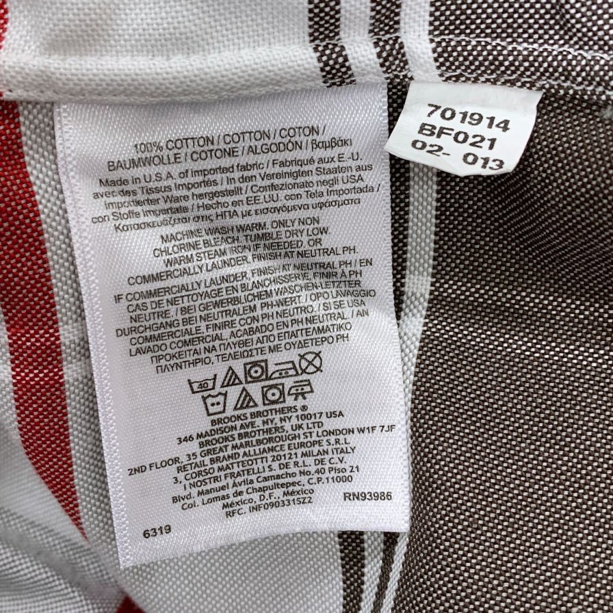 美品◆ブラックフリース バイ ブルックス ブラザース ファンストライプ 長袖 ボタンダウン シャツ  メンズ サイズBB2 マルチカラー Black Fleece by Brooks Brothers 【AFB27】