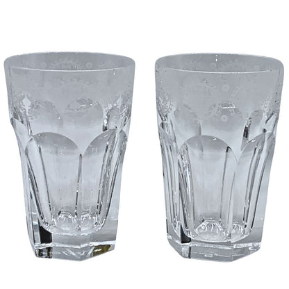 バカラ タンブラー 龍村コレクション 円紋白虎錦 アルクール 2客セット Baccarat【AFI28】【中古】