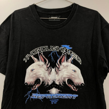 美品◆リプレゼント Tシャツ メンズ サイズM  ブラック REPRESENT THOROUGHBRED 【AFB5】