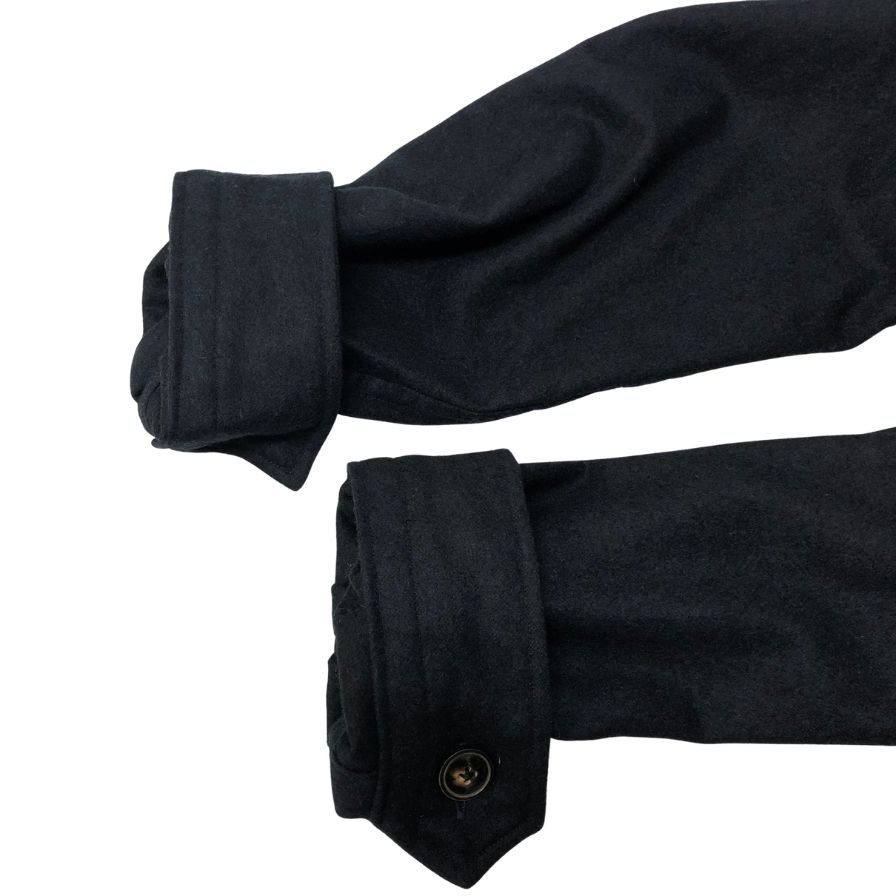 美品◆ミナミシャツ オーダー シャツジャケット ウール想定 フランネル フォックスブラザーズ生地 メンズ サイズ不明 ネイビー MINAMI SHIRTS BESPOKE 【AFB3】