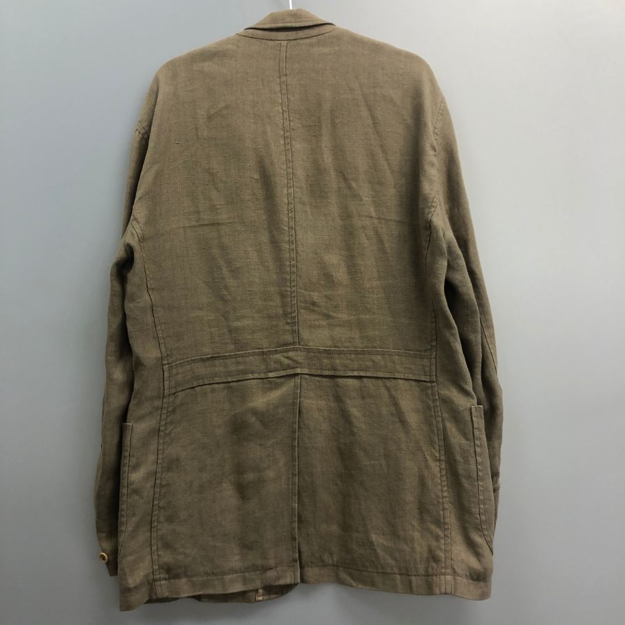中古◆カパルビオ 3B リネン ジャケット ベージュ メンズ サイズ50 Capalbio 【AFB6】