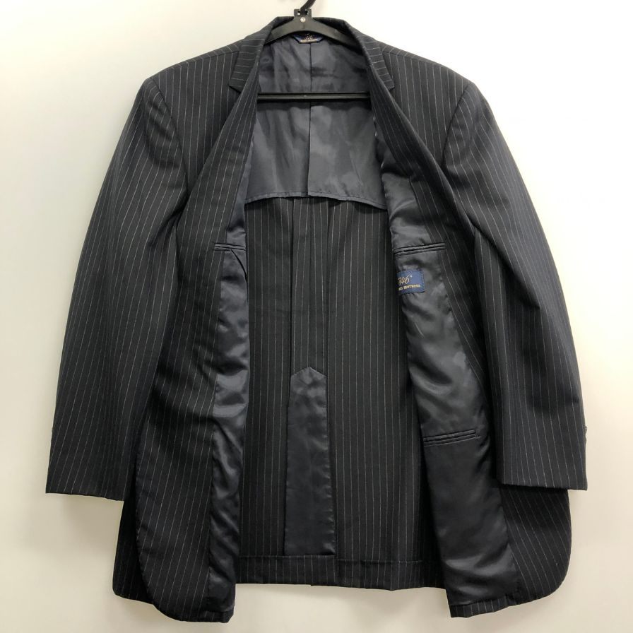 美品◆ブルックスブラザーズ 2B テーラードジャケット ネイビー ストライプ メンズ サイズ44REG Brooks Brothers 【AFF22】