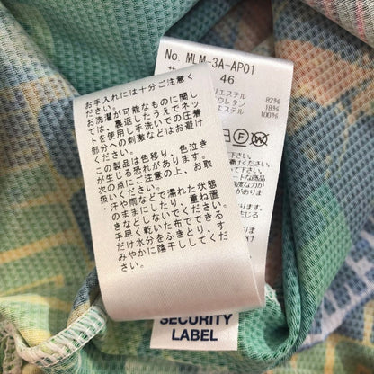 極美品◆マーク&ロナ 半袖ポロシャツ 総柄 ドローストリング メンズ サイズ46 MARK&LONA 【AFB38】