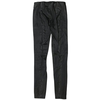 ポロ ラルフローレン レザー パンツ レギンスタイプ ウエストゴム レディース ラムスキン 裾ジップ サイズS ブラック Polo Ralph Lauren 【AFB10】