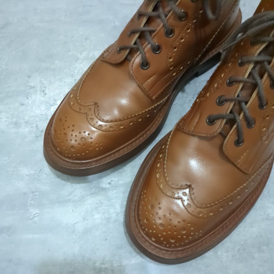 トリッカーズ M2508 カントリーブーツ カーフ メンズ サイズUK7.5 ブラウン Tricker's ブーツ 約26.0cm【LA】【中古】