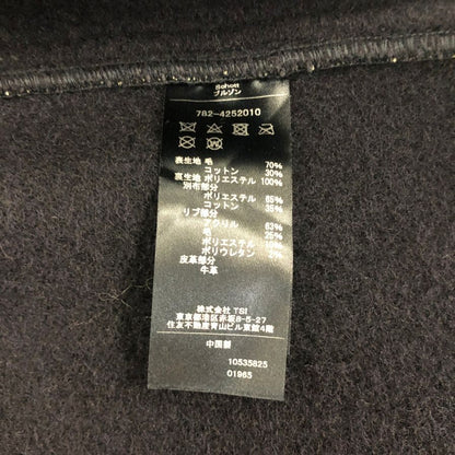 極美品◆ショット 782-4252010 ビーチクロス スタジャン ネイビー×ブラック サイズM Schott 【AFG1】