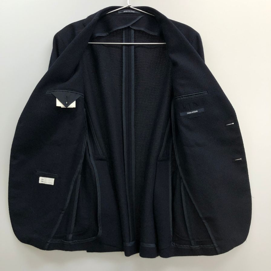 美品◆タリアトーレ テーラードジャケット シングル ウール 1SMC22K サイズ44R ネイビー TAGLIATORE 【AFA15】