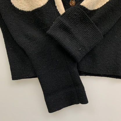 中古■ヴィヴィアン ウエストウッド レッドレーベル カーディガン 刺繍 ドット 水玉柄 ブラック ホワイト レディース サイズ2 Vivienne Westwood RED LABEL 【AFB28】