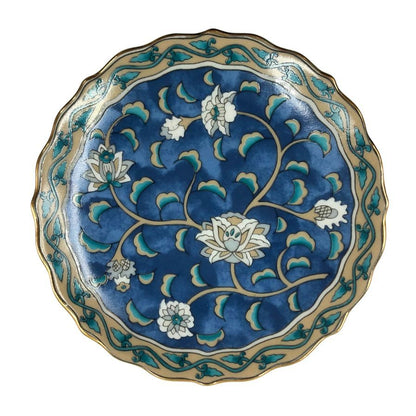 エチュード 花柄 ネイビー 小皿5枚セット ETUDE【AFI26】【中古】