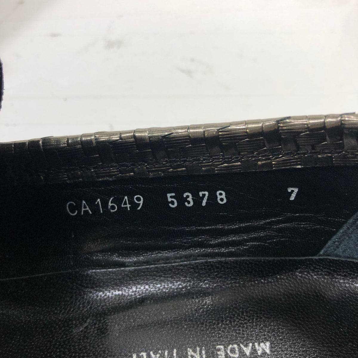 ドルチェ＆ガッパーナ ローファー CA1649 5378 レザー シルバー サイズ7 メンズ DOLCE&GABBANA 約26.0cm【AFC35】