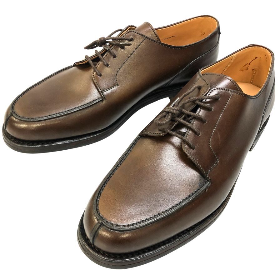 クロケット＆ジョーンズ レザーシューズ MORETON Uチップ 292ラスト メンズ サイズUK8.5E ダークブラウン CROCKETT&JONES ビジネスシューズ 約27.0cm【LA】【中古】
