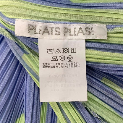 極美品◆プリーツプリーズ イッセイミヤケ チュニック ノースリーブ  PP51JT702 パープル レディース サイズ3 PLEATS PLEASE ISSEY MIYAKE 【AFB43】