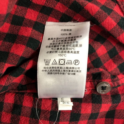 美品◆ポロ ラルフローレン 長袖シャツ チェック スナップボタン レッド サイズM メンズ POLO RALPH LAUREN 【AFB12】