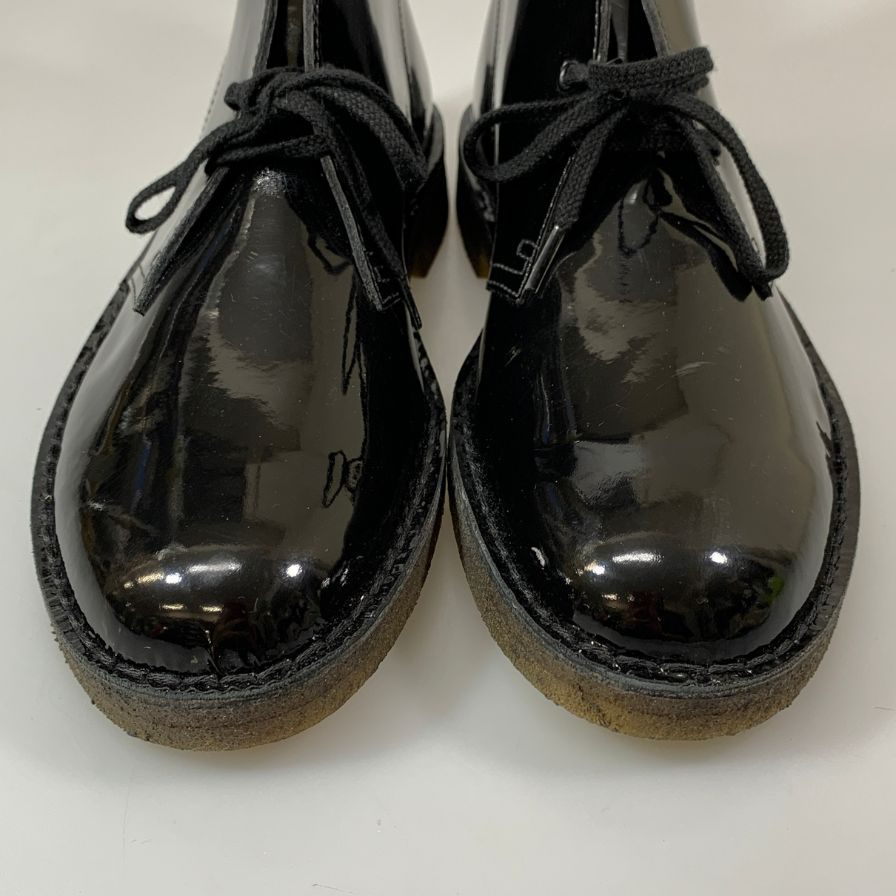 クラークス チャッカブーツ パテントレザー ブラック サイズ8 メンズ Clarks 約26.0cm【AFC40】