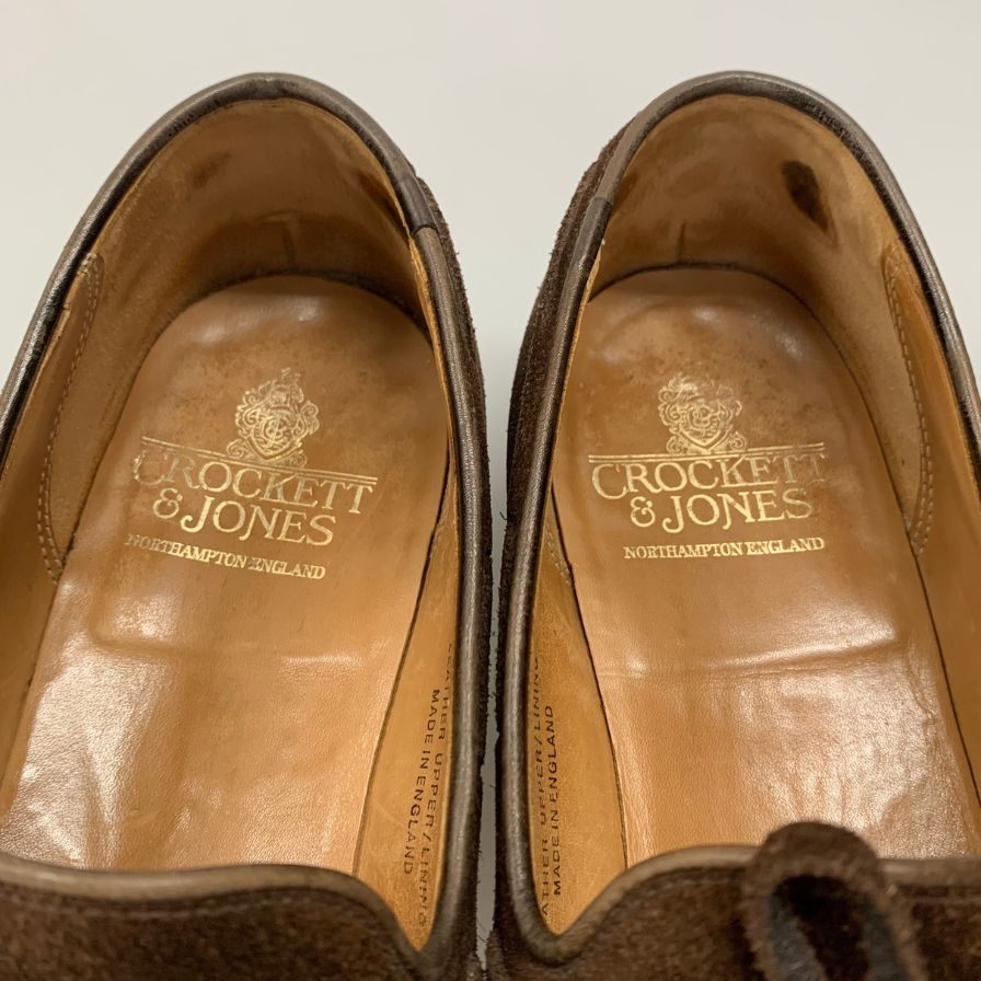 クロケット&ジョーンズ ローファー タッセルローファー ヘイリング スエード ダークブラウン サイズ7.5 CROCKETT&JONES  HAYLING 約26.0cm【AFC41】