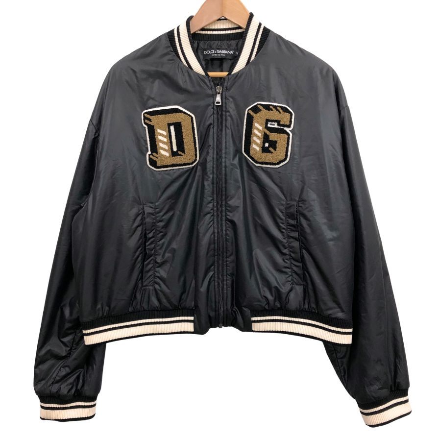 DOLCE&GABBANA ドルチェ＆ガッバーナ ナイロンブルゾン 美品◇ドルチェ&ガッバーナ ナイロンブルゾン ロゴワッペン