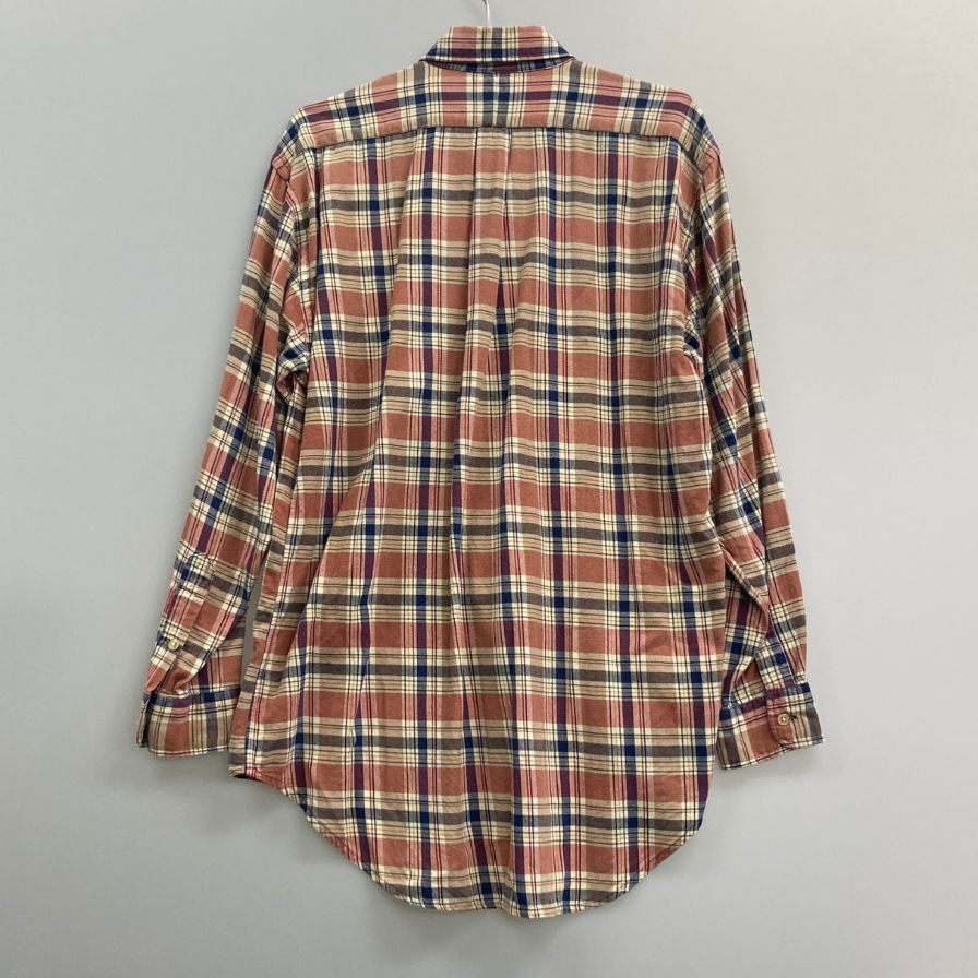 美品◆ラルフローレン ボタンダウンシャツ 90S チェック ブラウン系 メンズ サイズS Polo Ralph Lauren 【AFB9】