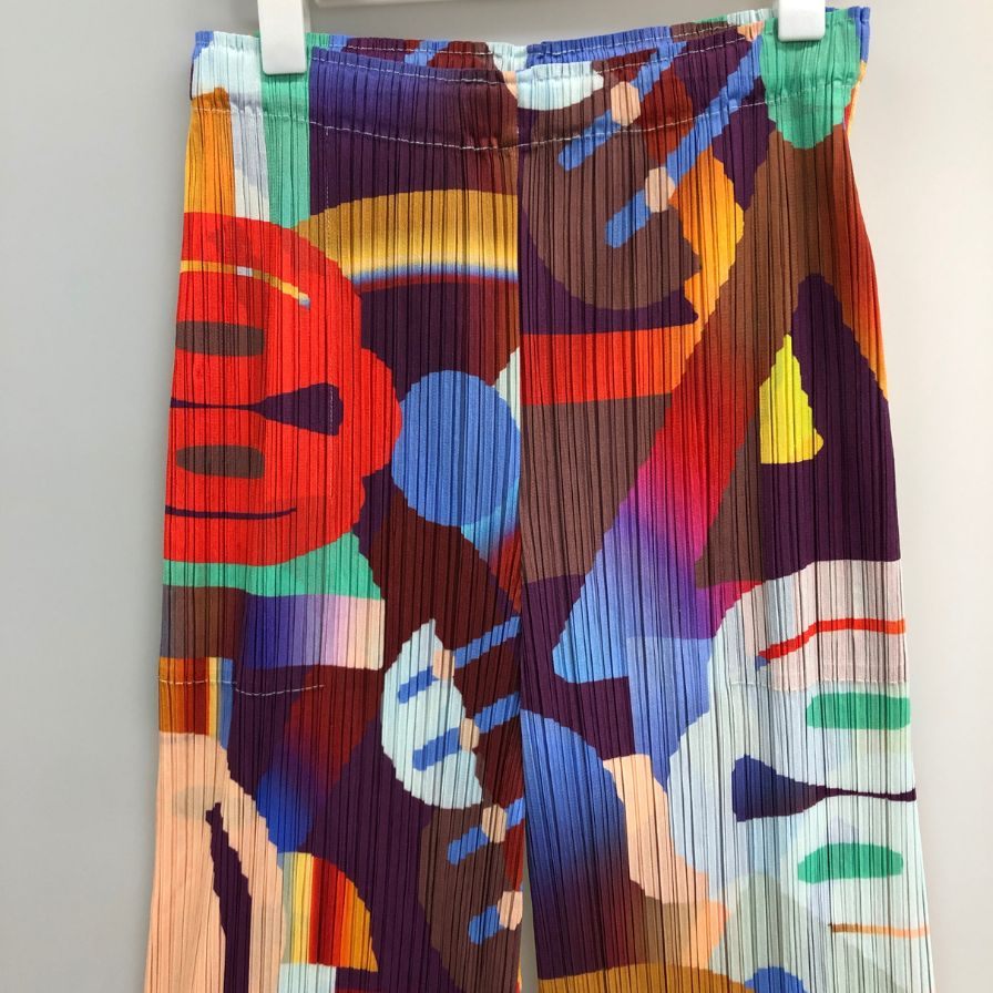 プリーツプリーズ パンツ PP61JF704 イッセイミヤケ ポリエステル 総柄 マルチカラー サイズ5 PLEATS PLEASE 【AFB43】