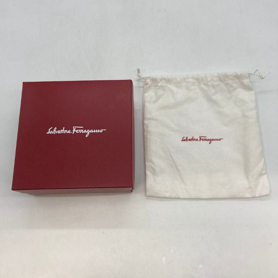 サルヴァトーレフェラガモ レザーベルト ブラック シルバー金具 メンズ Salvatore Ferragamo【AFI7】