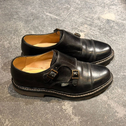 パラブーツ ウィリアム レザーシューズ ダブルモンク ブラック サイズUK7 PARABOOT ビジネスシューズ 約25.5cm【LA】【中古】