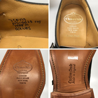チャーチ レザーシューズ サイズ7.5 メンズ ブラック Church's COWES ビジネスシューズ 約26.0cm【LA】【中古】