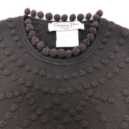 中古◆クリスチャンディオール ブティック ジョンガリアーノ期 ニットセットアップ ウール レディース ブラウン サイズ４Christian Dior 【AFB11】