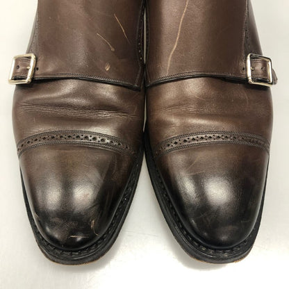 バリー ダブルモンクシューズ SCARDINO グッドイヤー製法 ダークブラウン メンズ サイズUS7 BALLY 約25.0cm【AFC36】