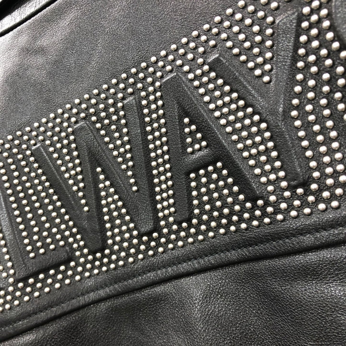 極美品◆ヴァレンティノ レザージャケット スタッズ ALWAYS ブラック カウレザー メンズ サイズI48 VALENTINO 【AFG1】