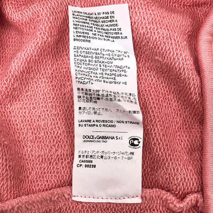 極美品◆ドルチェ&ガッバーナ ノースリーブスウェット プリント ピンク レディース サイズ42 DOLCE & GABBANA 【AFB39】