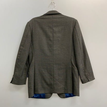 中古◆エトロ 3Bジャケット 肩パッド イタリア製 カシミア混 メンズ サイズ48 グレー ETRO 【AFB28】
