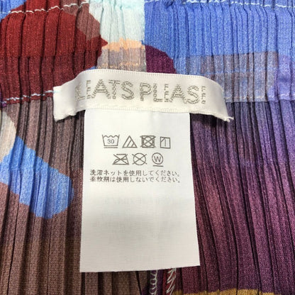 プリーツプリーズ パンツ PP61JF704 イッセイミヤケ ポリエステル 総柄 マルチカラー サイズ5 PLEATS PLEASE 【AFB43】